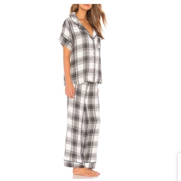 Plush Ultra Soft Intimates Black & White Plaid size Small New with tags #107 - Picture 7 of 9